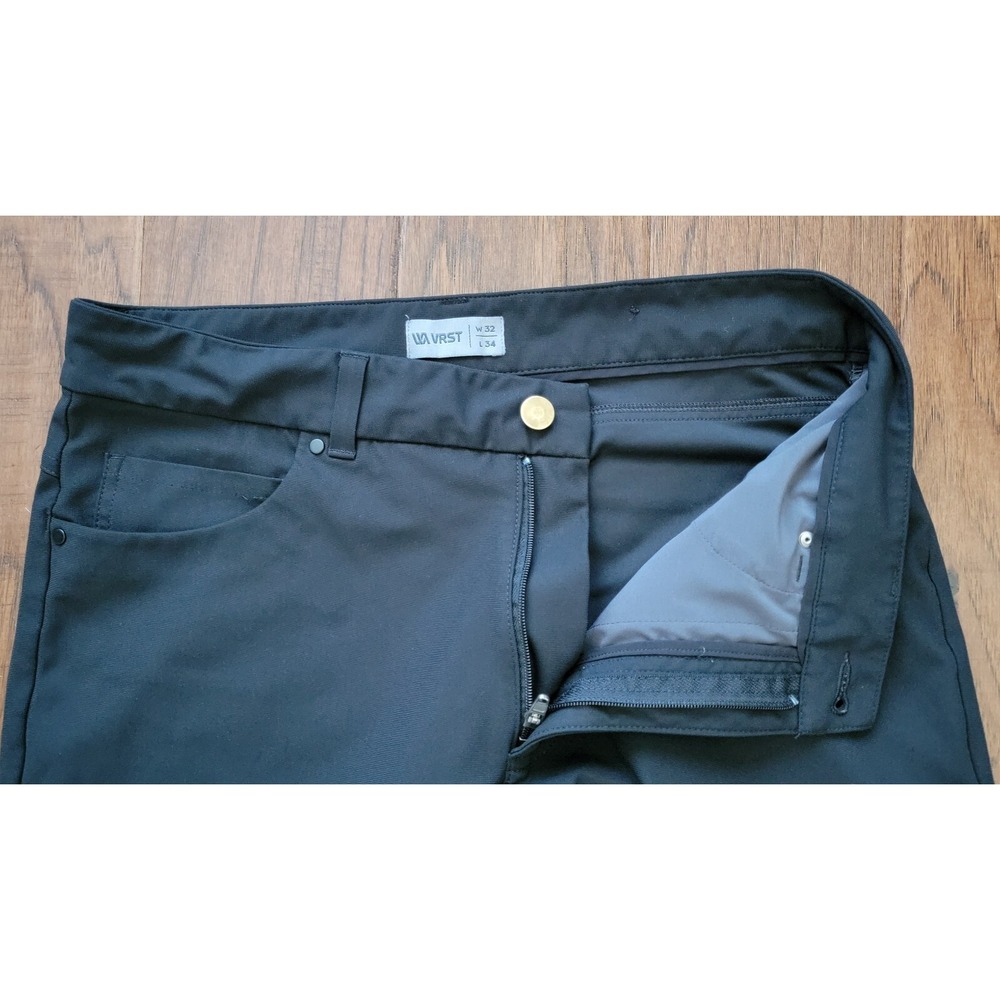 VRST Men's Black Limitless Chino Stretch Lightweight Pants Sz 32x34 (Act. 31x32) - Picture 3 of 6